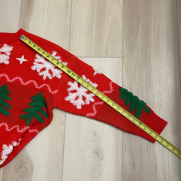 Forever 21 Christmas Tree & Snowflakes Sweater – Women’s Size Small - Picture 5 of 8